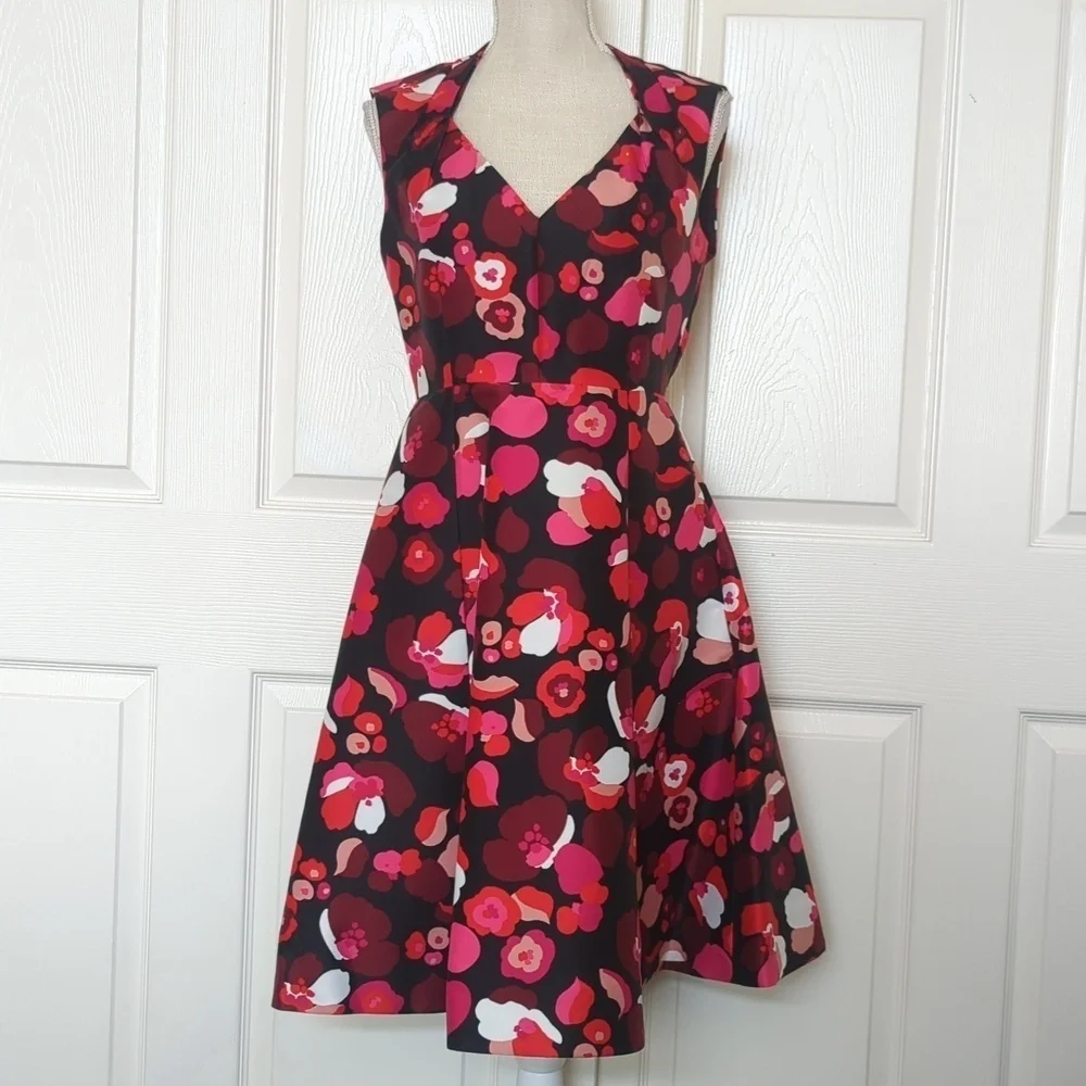 Kate Spade Falling Florals V-Neck Dress